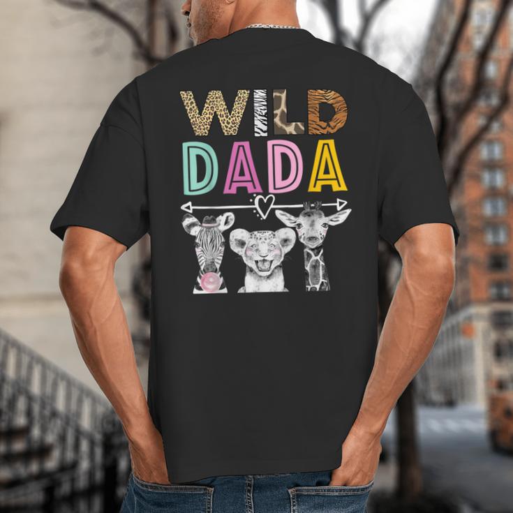 Wild Dada Zoo Theme Birthday Safari Jungle Matching Party Big And Tall Men's T-Shirt Back Print