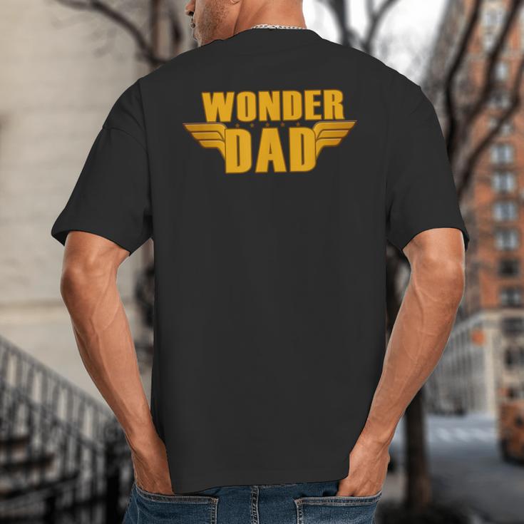Wonder Dad Shirt Big And Tall Men's T-Shirt Back Print