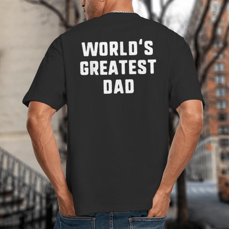 World's Greatest Dad Family Big And Tall Men's T-Shirt Back Print