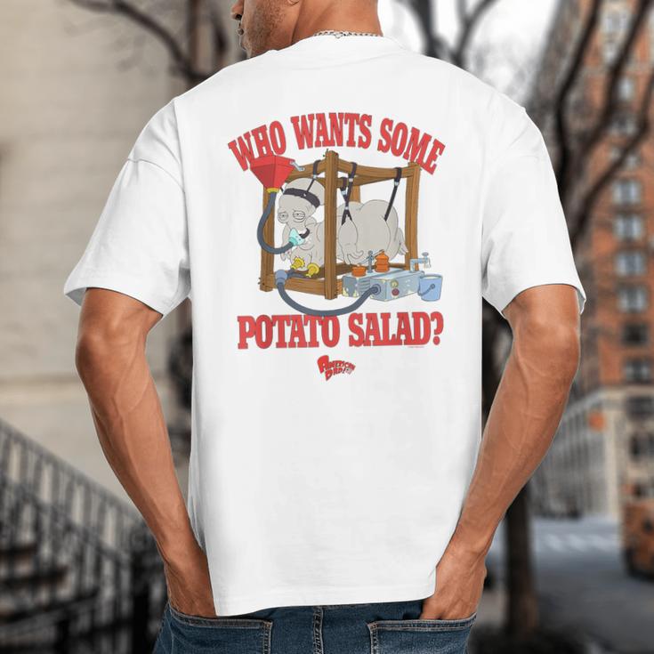 American Dad Who Wants Some Potato Salad Roger Cartoon Big And Tall Men's T-Shirt Back Print