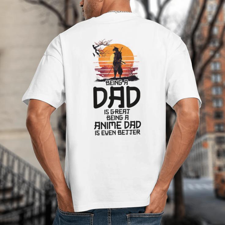 Anime Dad Jokes Father's Day Anamae Otaku Manga Japan Big And Tall Men's T-Shirt Back Print