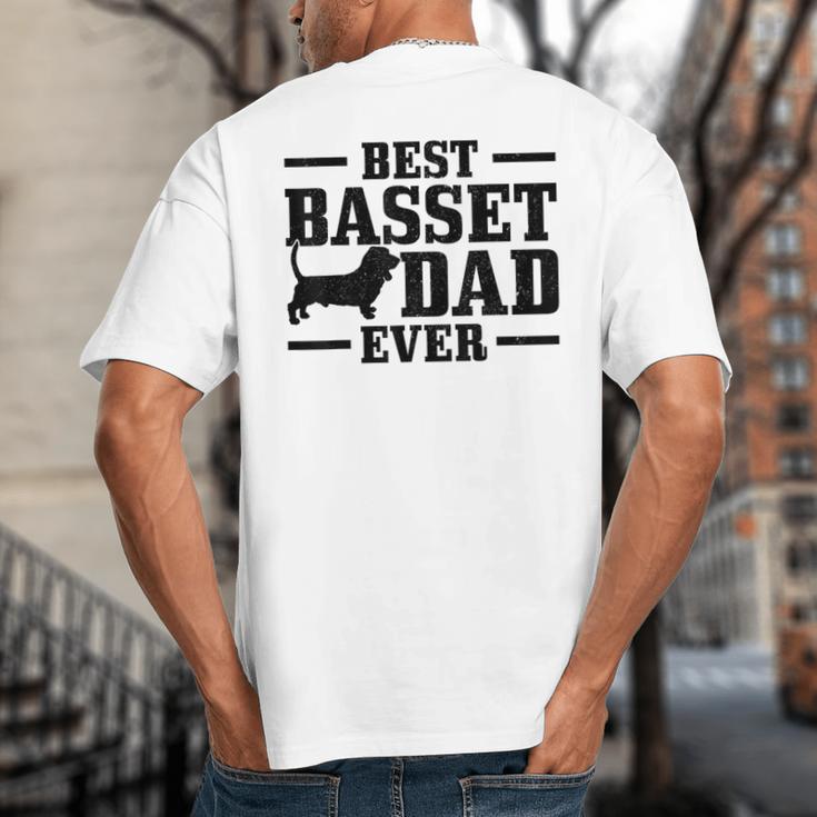 Basset Dad Dog Papa Basset Hound Men Big And Tall Men's T-Shirt Back Print