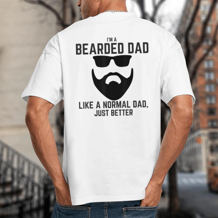 Bearded Dad Beard Humor Superhero Big And Tall Men's T-Shirt Back Print