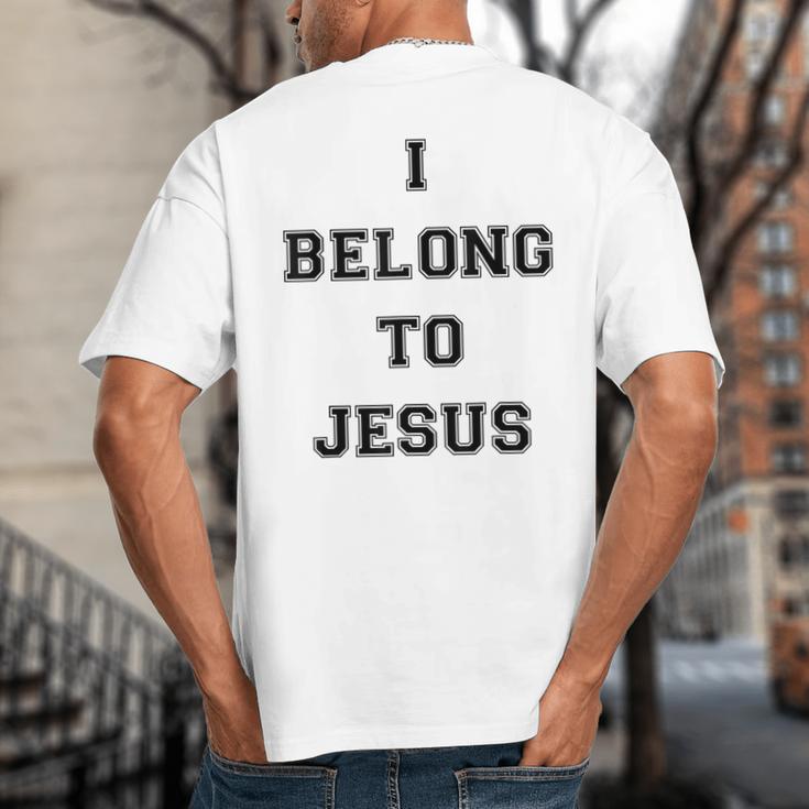I Belong To Jesus Christian Gym Apparel Christian Dad Big And Tall Men's T-Shirt Back Print