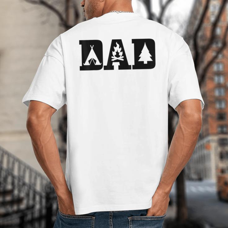 Camping Dad Father's Day Outdoor Bushcraft Camper Big And Tall Men's T-Shirt Back Print