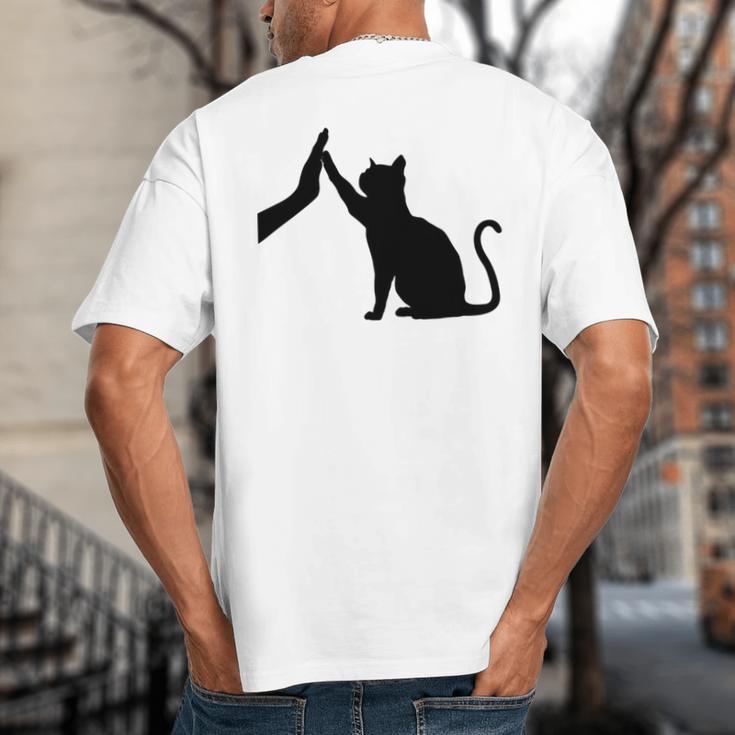 Cat Lover Cat Mom Cat Dad Men Women & Kids Cute Cat Big And Tall Men's T-Shirt Back Print