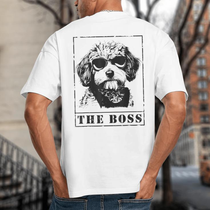 The Cavapoo Boss Mom Dad Dog Lover Big And Tall Men's T-Shirt Back Print