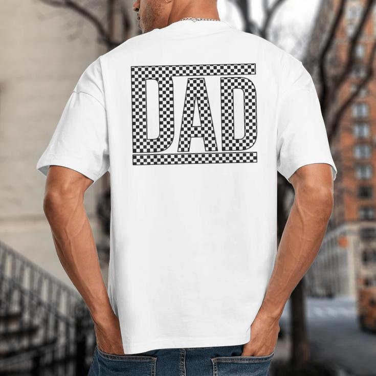 Checkered Dad Father's Day For Dad Family Big And Tall Men's T-Shirt Back Print