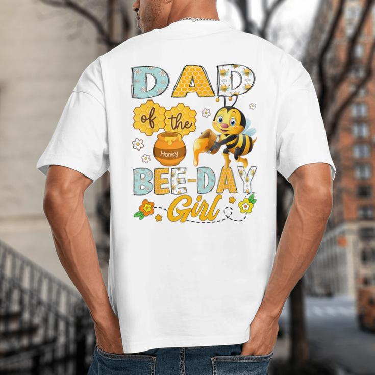 Dad Of The Bee-Day Girl Bee Birthday Party Big And Tall Men's T-Shirt Back Print