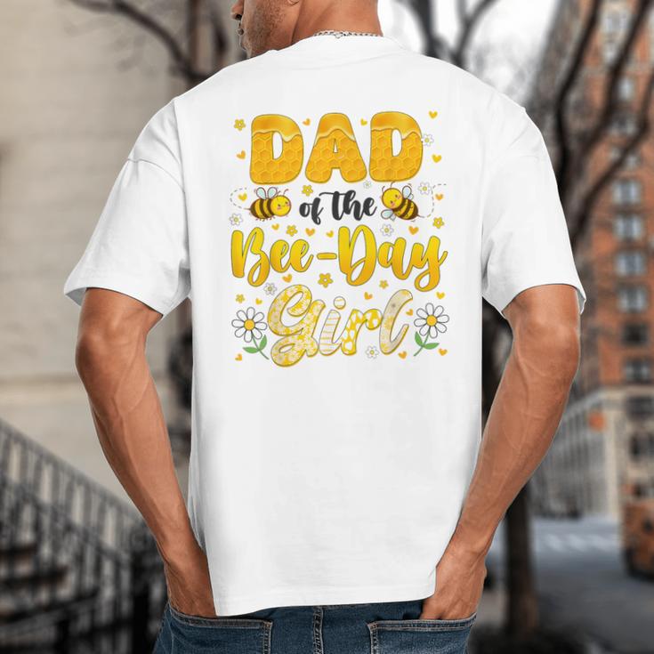 Dad Of The Bee Day Girl Flower Birthday Family Matching Big And Tall Men's T-Shirt Back Print