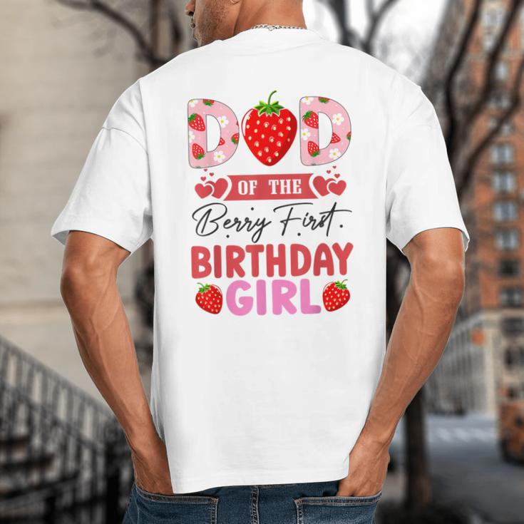 Dad Of The Berry First Birthday Girl Sweet Strawberry Big And Tall Men's T-Shirt Back Print Dad Of The Berry First Birthday Girl Sweet Strawberry Big And Tall Men's T-Shirt Back Print