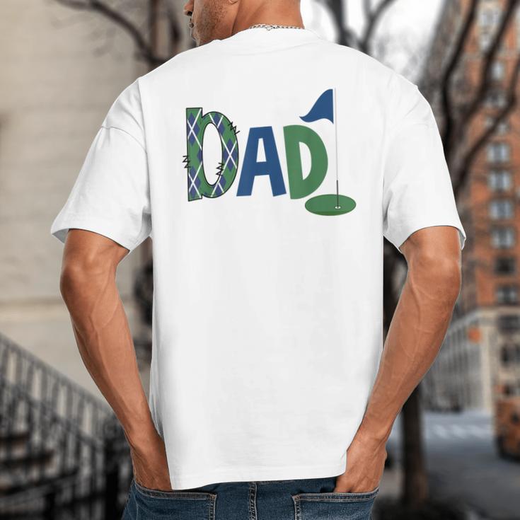 Dad Of The Birthday Boy Hole In One Golf Sport Matching Big And Tall Men's T-Shirt Back Print