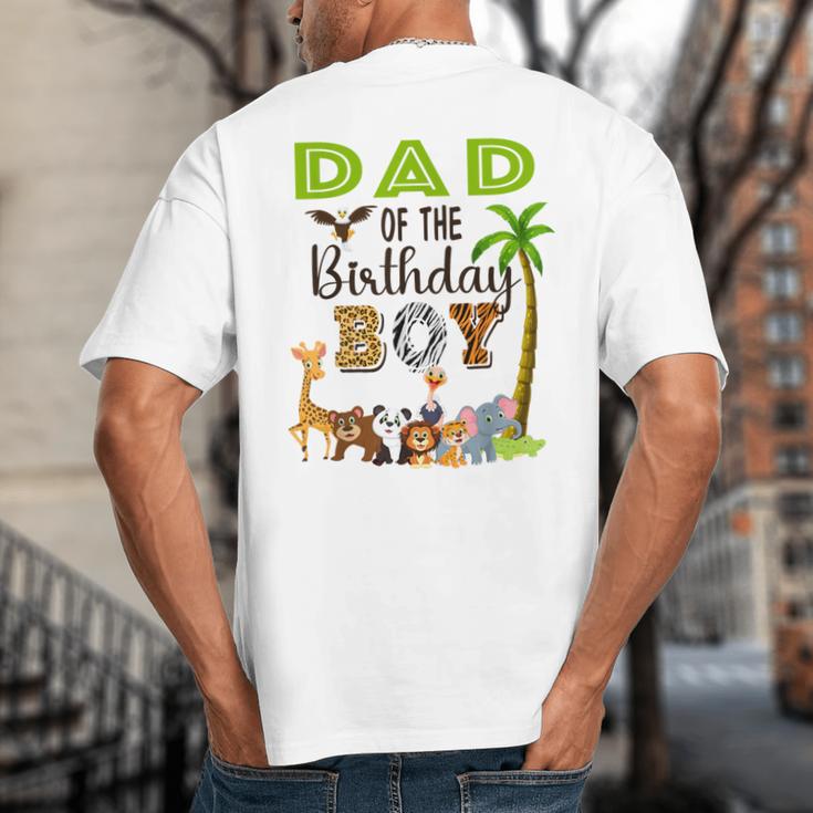 Dad Of The Birthday Boy Wild Zoo Theme Safari Party Big And Tall Men's T-Shirt Back Print Dad Of The Birthday Boy Wild Zoo Theme Safari Party Big And Tall Men's T-Shirt Back Print