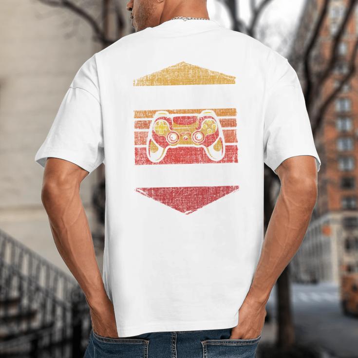 Dad Level Unlocked Gaming Gamer Father Video Games Big And Tall Men's T-Shirt Back Print