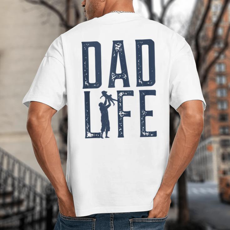 Dad Life Girl Dad Big And Tall Men's T-Shirt Back Print