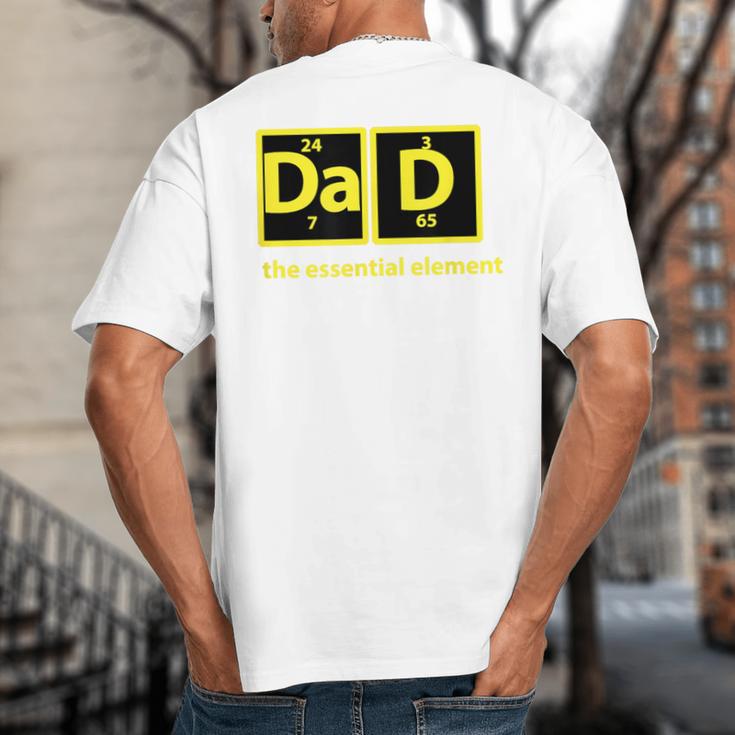 Dad Periodic Table Of Elements Big And Tall Men's T-Shirt Back Print