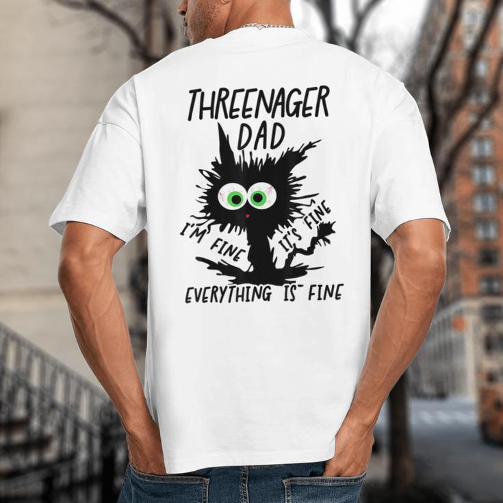 Dad Threenager Dad Daddy Of A Threenager Big And Tall Men's T-Shirt Back Print