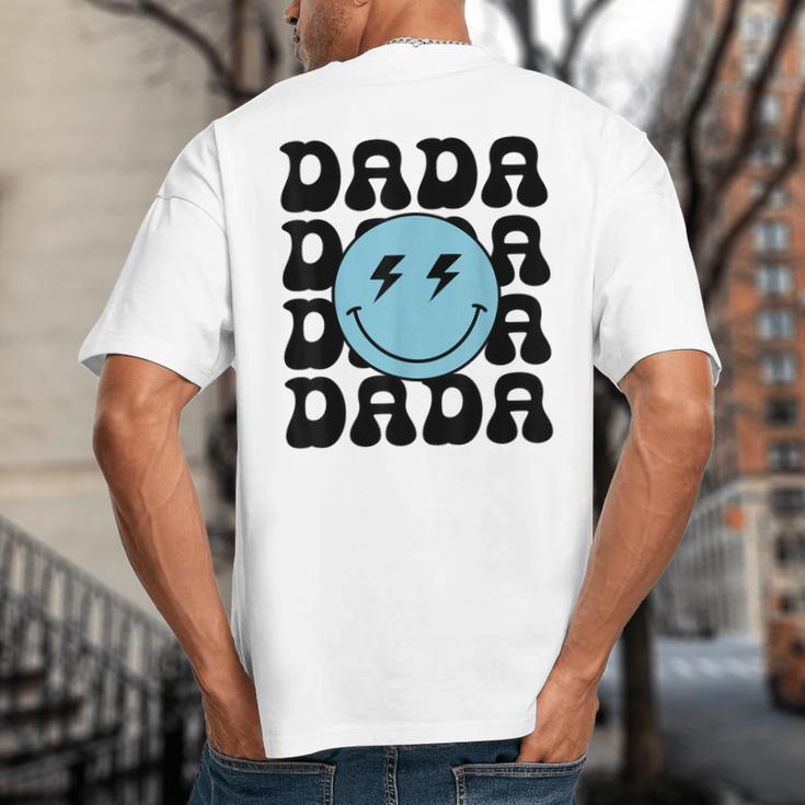 Dada One Happy Dude 1st Birthday Family Matching Big And Tall Men's T-Shirt Back Print