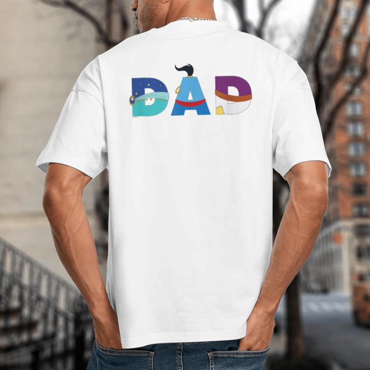 Disney Aladdin Jasmine Genie Father’s Day Birthday Dad Big And Tall Men's T-Shirt Back Print
