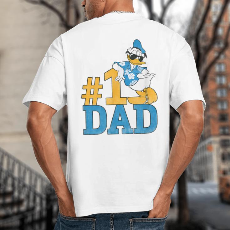 Disney Donald Duck Number One Dad Sunglasses Father's Day Big And Tall Men's T-Shirt Back Print