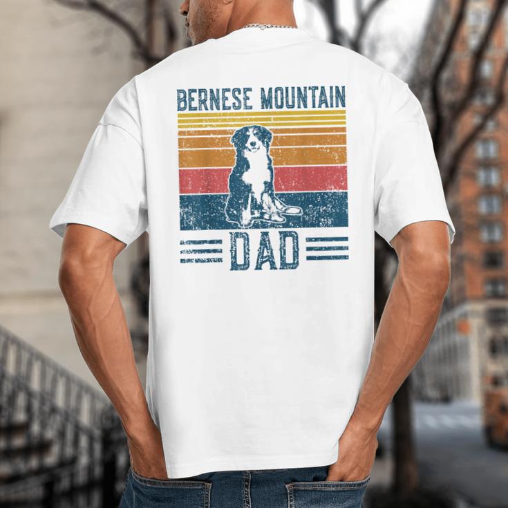 Dog Berner Dad Vintage Bernese Mountain Dad Big And Tall Men's T-Shirt Back Print