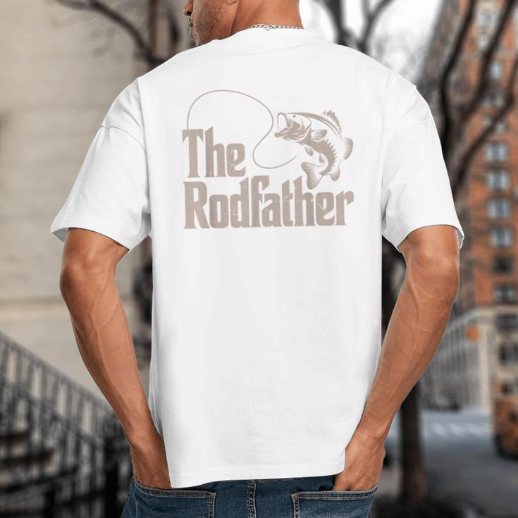 Father Day The Rodfather Dad Fishing From Daughter Son Big And Tall Men's T-Shirt Back Print