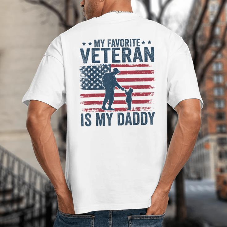 Father Veterans Day My Favorite Veteran Is My Daddy For Kids Big And Tall Men's T-Shirt Back Print