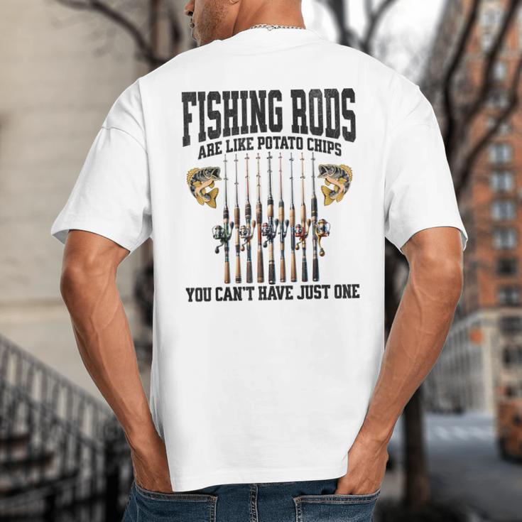 Fishing Tuna Bass Rod Fisherman Cool Dad Quote Big And Tall Men's T-Shirt Back Print
