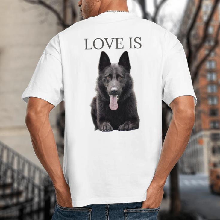 German Shepherd Shirt Shepard TShirt Dog Mom Dad Love Big And Tall Men's T-Shirt Back Print