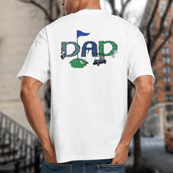 Golf Dad Hole In One Golf First Birthday Boy Party Big And Tall Men's T-Shirt Back Print Golf Dad Hole In One Golf First Birthday Boy Party Big And Tall Men's T-Shirt Back Print