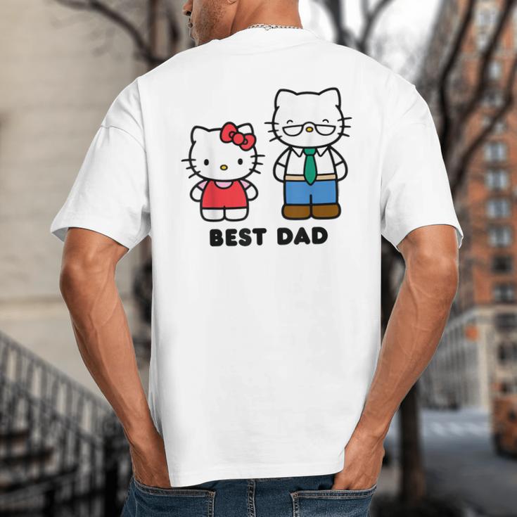 Hello Kitty Best Dad Fathers Day Small Big And Tall Men's T-Shirt Back Print