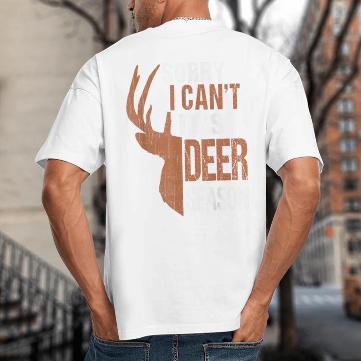 Hunting Sorry Deer Season Hunter Dad Father Day Big And Tall Men's T-Shirt Back Print