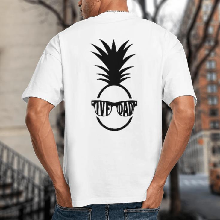 IVF DAD Pineapple Transfer Day Retrieval Day Infertility Big And Tall Men's T-Shirt Back Print