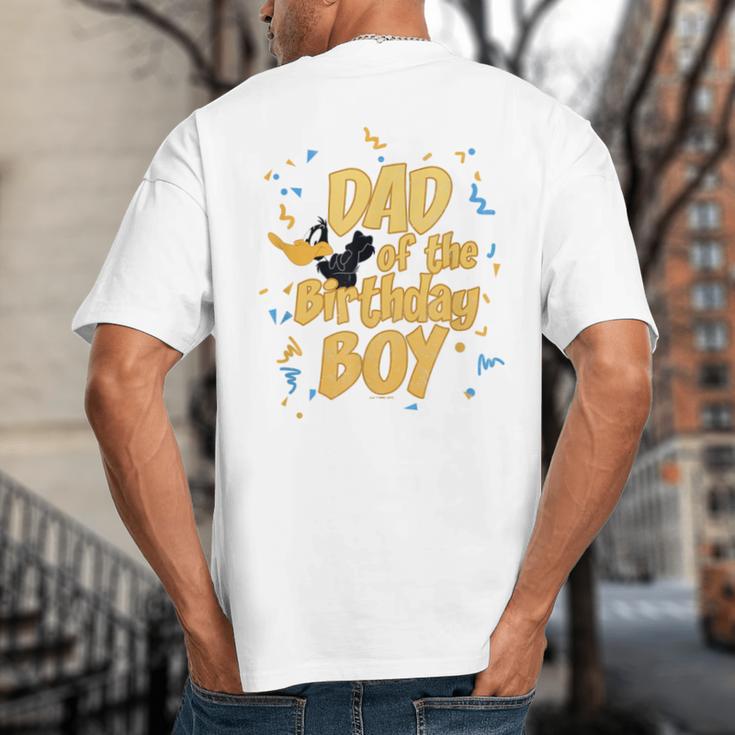 Looney Tunes Birthday Daffy Duck Dad Of The Birthday Boy Big And Tall Men's T-Shirt Back Print