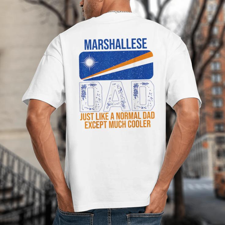 Marshallese Dad Marshall Islands Flag For Father's Day Big And Tall Men's T-Shirt Back Print Marshallese Dad Marshall Islands Flag For Father's Day Big And Tall Men's T-Shirt Back Print