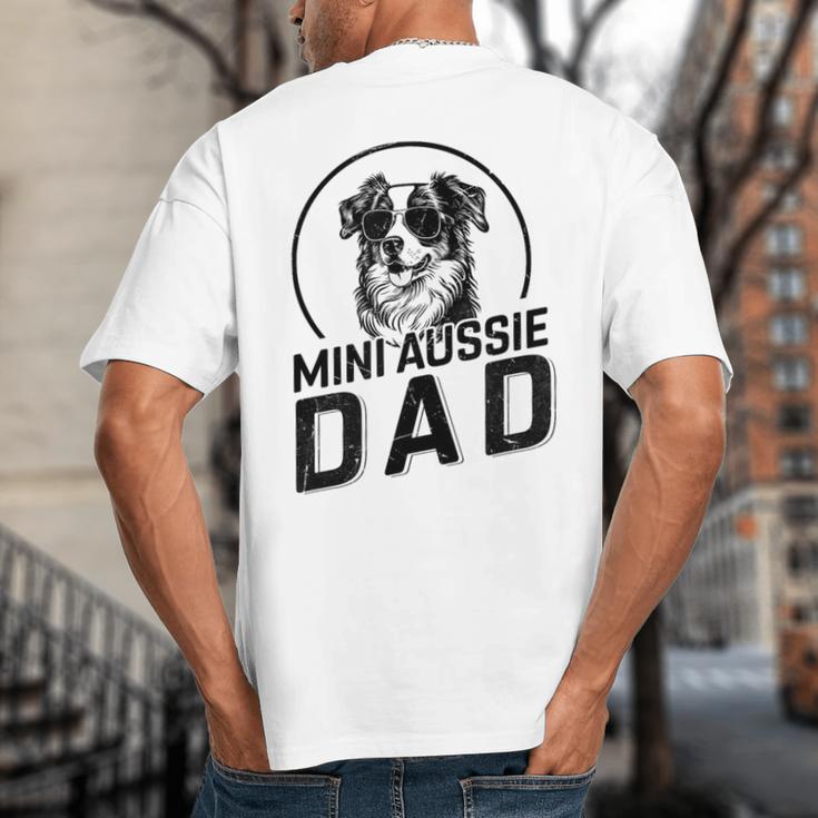 Mini Aussie Dad Dog Owner For Men Dad Christmas Big And Tall Men's T-Shirt Back Print