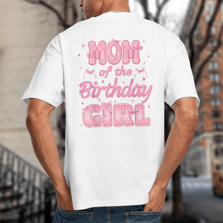 Mom And Dad Of The Birthday Girl Coquette Family Matching Big And Tall Men's T-Shirt Back Print