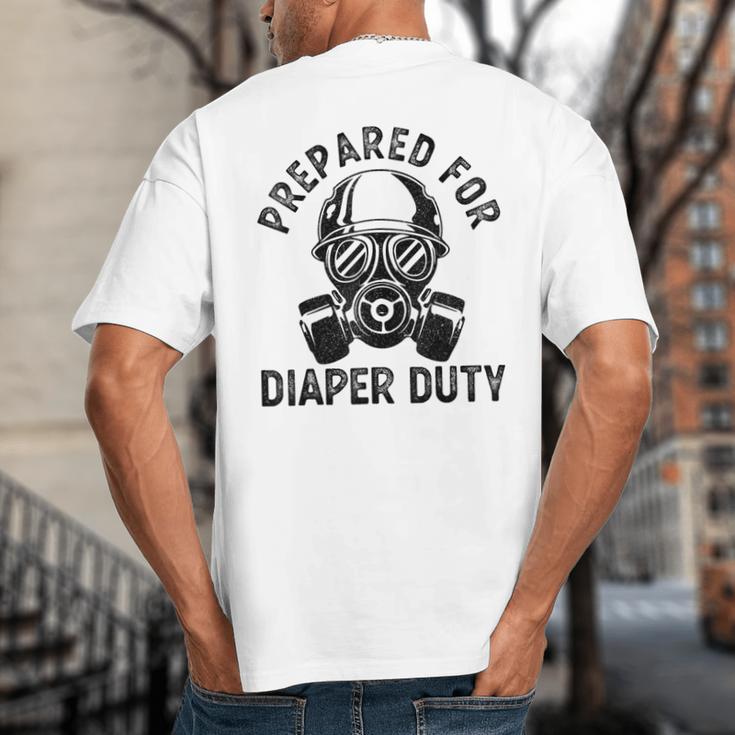 New Dad Prepared For Diaper Duty Big And Tall Men's T-Shirt Back Print