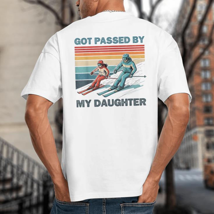 Got Passed By My Daughter Skiing Dad Big And Tall Men's T-Shirt Back Print