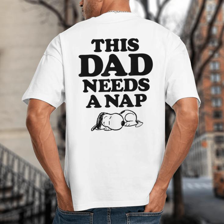 Peanuts This Dad Needs A Nap Big And Tall Men's T-Shirt Back Print