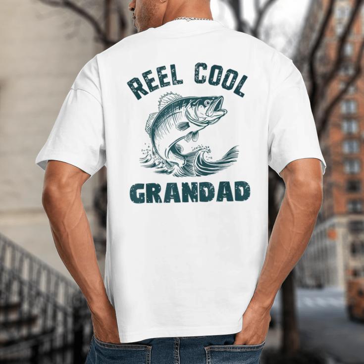 Reel Cool Grandad Fishing Grandpa Vintage Style Big And Tall Men's T-Shirt Back Print