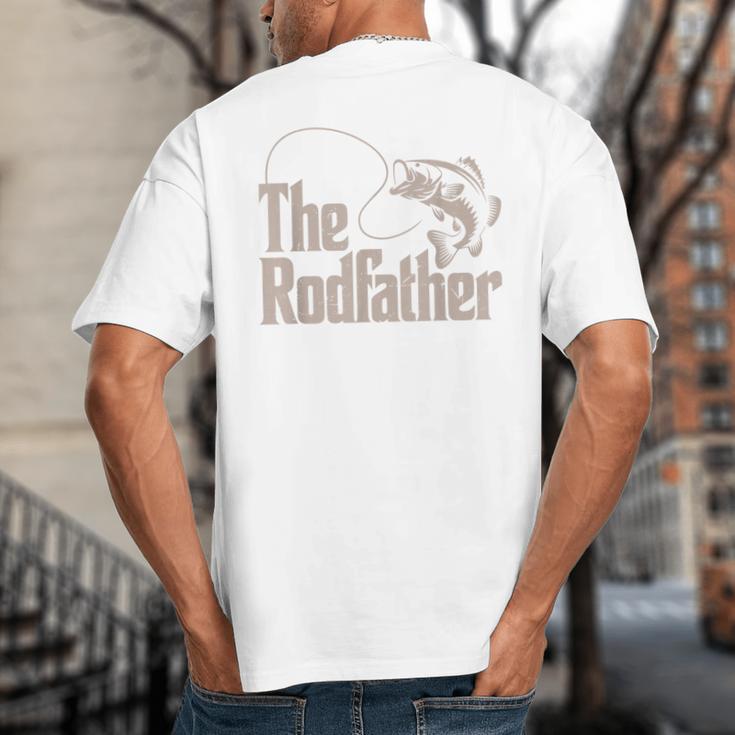 Rodfather Bass Fish Dad Joke Fishing Daughter Son Big And Tall Men's T-Shirt Back Print