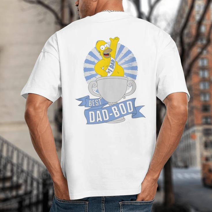 The Simpsons Father's Day Homer Best Dad BOD Big And Tall Men's T-Shirt Back Print