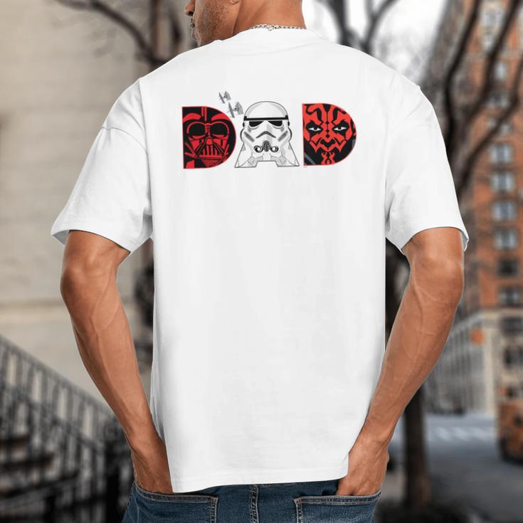 Star Wars Darth Vader Darth Maul Dad Father's Day Birthday Big And Tall Men's T-Shirt Back Print