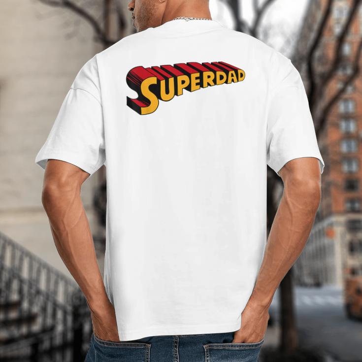 Super Dad Superdad Superhero Dad Big And Tall Men's T-Shirt Back Print
