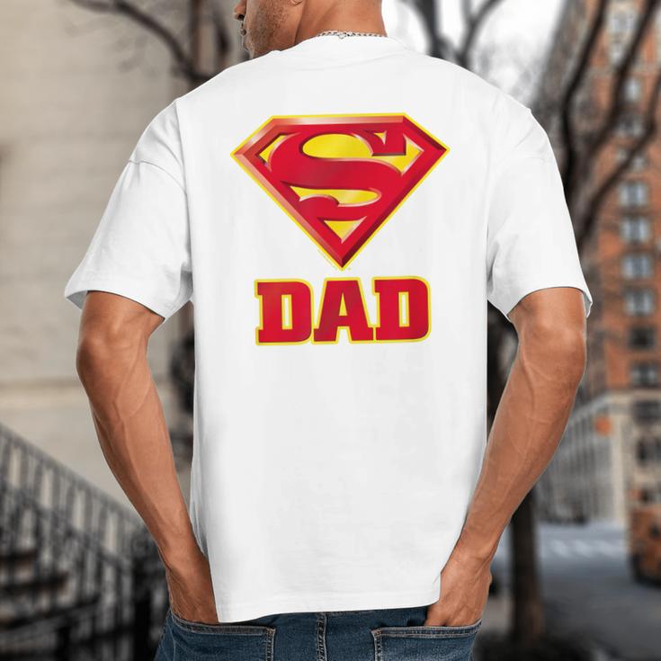 Superman Super Dad Big And Tall Men's T-Shirt Back Print