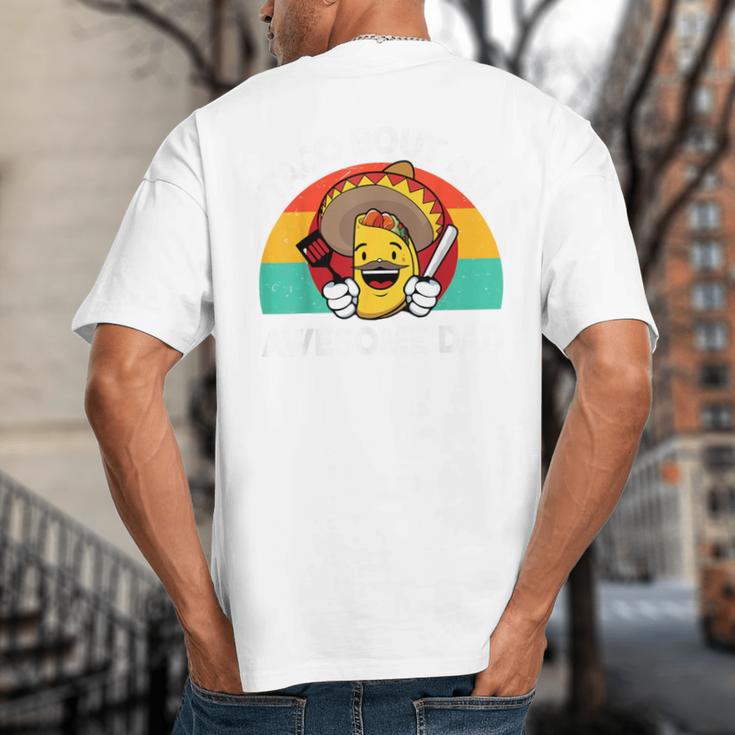 Taco Bout Awesome Dad Cinco De Mayo Mexican Men Big And Tall Men's T-Shirt Back Print