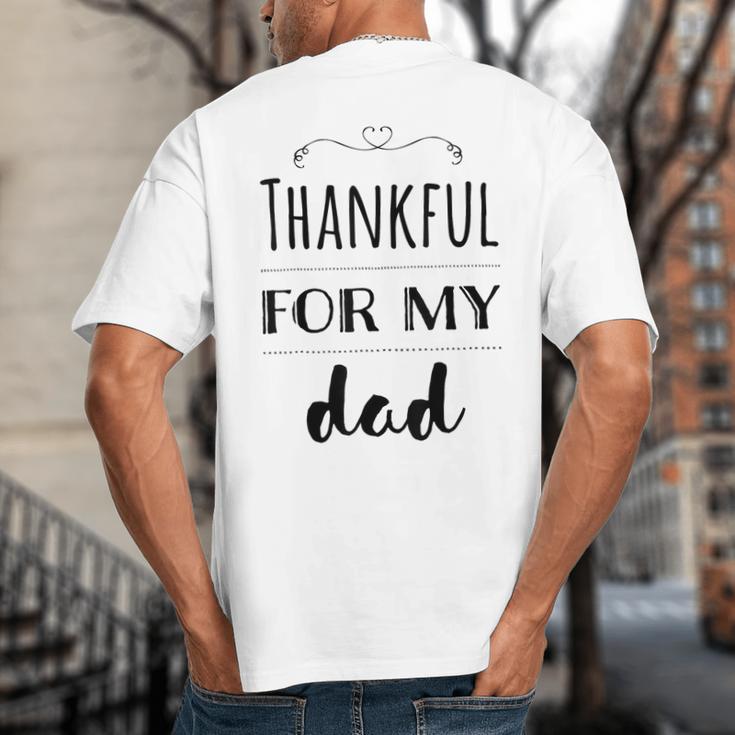 Thankful For My Dad Big And Tall Men's T-Shirt Back Print
