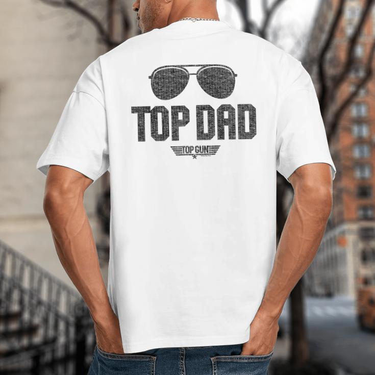 Top Gun Top Dad Big And Tall Men's T-Shirt Back Print
