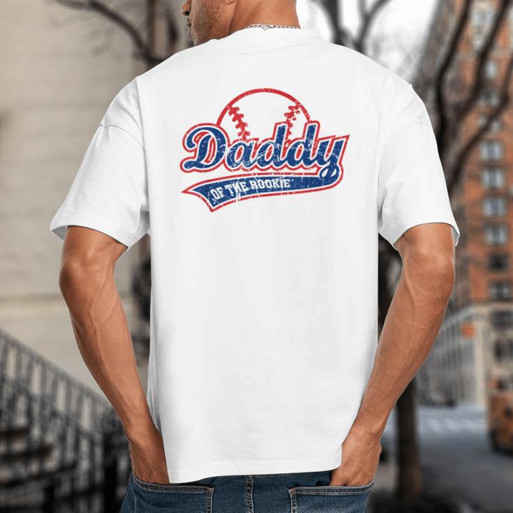 Vintage Baseball Daddy Of The Rookie Big And Tall Men's T-Shirt Back Print